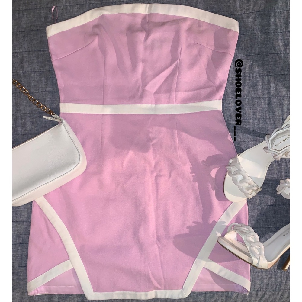 Missguided lilac bandeau dress